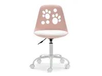 Produkt: Fotel biurowy foot różowy-biały tkanina, podstawa biały