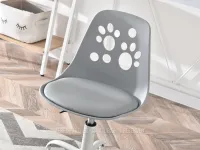 Krzesło dla dziecka do biurka FOOT SZARY - BIAŁY - krzesło do biurka dla dziecka
