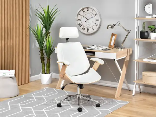 Luksusowy design w biurze - fotel z drewnem 