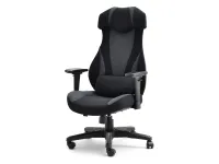 Produkt: Fotel biurowy ipower czarny-szary tkanina, podstawa czarny