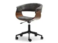 Produkt: fotel biurowy manza orzech-brąz tkanina, podstawa czarny