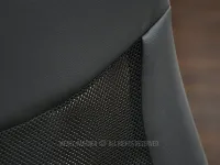 Fotel biurowy mesh z funkcją bujania OLIVER CZARNY - CHROM - tkanina perforowana