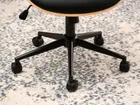 Fotel biurowy RAY DĄB - CZARNY - CZARNA NOGA - metalowa noga