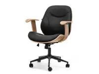 Produkt: Fotel-biurowy ray dąb-czarny skóra-ekologiczna, podstawa czarny