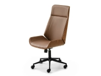 Produkt: Fotel-biurowy austin orzech-brąz skóra-ekologiczna, podstawa czarny