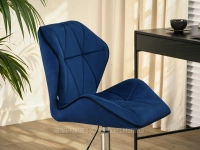 Fotel VELO MOVE GRANATOWY velvet do biurka gabinetu - stylowe przeszycia 