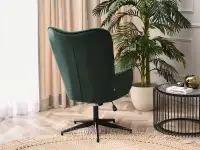 Stylowy fotel do salonu TRINI ZIELONY + CZARNY z funkcjami - z wysokim oparciem
