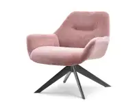 Produkt: Fotel andrea pudrowy róż tkanina, podstawa szary