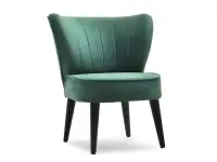 Produkt: Fotel armi zielony welur, podstawa czarny