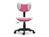 Produkt: Fotel biurowy cat różowy-biały, podstawa chrom
