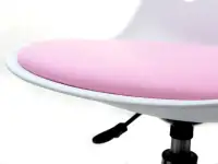 Krzesło obrotowowe dla dzieci FOOT biało - różowe - korpus