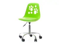 Designerskie krzesło obrotowe dla dzieci FOOT zielone