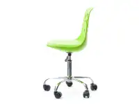 Designerskie krzesło obrotowe dla dzieci FOOT zielone - profil boczny