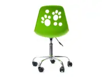 Designerskie krzesło obrotowe dla dzieci FOOT zielone - wygląd tyłu