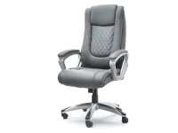 Produkt: Fotel biurowy gabor szary skóra ekologiczna, podstawa szary