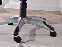 Skórzany fotel biurowy HAMPTON BIAŁY ergonomiczny - mobilna podstawa