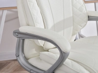 Skórzany fotel biurowy HAMPTON BIAŁY ergonomiczny - ergonomiczne siedzisko