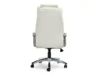 Skórzany fotel biurowy HAMPTON BIAŁY ergonomiczny - tył