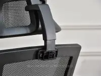 Komfortowe krzesło gamingowe HECTOR CZARNY MESH - regulowany zagłówek 
