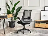 Komfortowe krzesło gamingowe HECTOR CZARNY MESH  - klasyczny fotel do biurka 