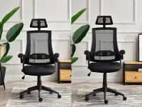 Komfortowe krzesło gamingowe HECTOR CZARNY MESH  - regulacja wysokości w fotelu