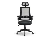 Komfortowe krzesło gamingowe HECTOR CZARNY MESH  - przód