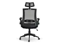 Komfortowe krzesło gamingowe HECTOR CZARNY MESH  - tył 