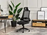 Komfortowe krzesło gamingowe HECTOR CZARNY MESH - ergonomiczny fotel 