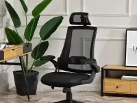 Komfortowe krzesło gamingowe HECTOR CZARNY MESH  - fotel z tkaniny MESH