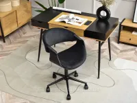 Fotel biurowy rapid czarny-czarny tkanina, podstawa czarny