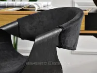 Krzesło biurowe RAPID CZARNE DREWNO CZARNY - drewno gięte