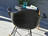 Krzesło bujane na taras MPA ROC czarne