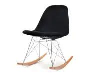 Produkt: Krzesło bujane mpc roc tap czarny welur, podstawa chrom-buk