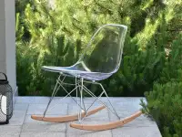 Produkt: Krzesło bujane tarasowe mpc roc transparentny tworzywo, podstawa chrom-buk