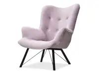 Produkt: Fotel dalton liliowy welur, podstawa czarny