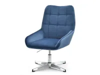 Produkt: Fotel diego niebieski welur, podstawa chrom