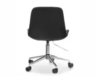 Krzesło obrotowe z pikowanym siedziskiem ELIOR czarny velvet - przód