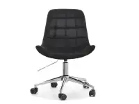Krzesło obrotowe z pikowanym siedziskiem ELIOR czarny velvet - tył