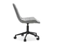 Krzesło obrotowe pikowane w stylu vintage ELIOR szary-czarny - profil