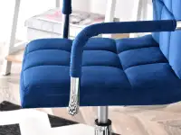 Fotel biurowy dziecięcy z podłokietnikami ELIS GRANATOWY - miękkie siedzisko