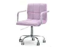 Produkt: Fotel elis liliowy welur, podstawa chrom