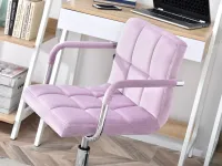 Fotel obrotowy na kółkach dla dziewczynki ELIS LILIOWY - nowoczesna forma