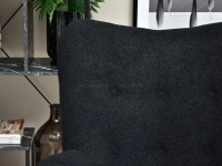 Fotel do salonu FLORI CZARNY BOUCLE - fotel wypoczynkowy