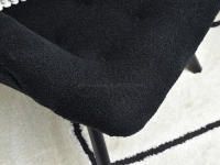 Fotel do salonu FLORI CZARNY BOUCLE - fotel boucle