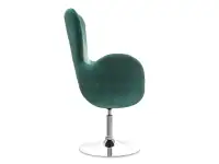 Nowoczesny fotel obrotowy JACOB zieleń velvet - profil