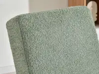 Fotel wypoczynkowy LAO MIĘTA - DĘBOWA NOGA - fotel z miętową tkaniną