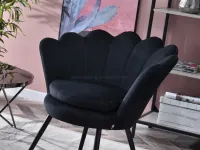 Fotel LAZAR Z CZARNEGO WELURU na czarnych nogach - komfortowe siedzisko