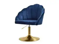 Produkt: fotel lisa-ring granatowy tkanina, podstawa złoty