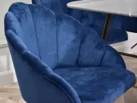 Mały fotel muszelka LISA RING GRANAT - ZŁOTA STOPA - wygodne siedzisko