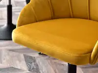 Obrotowe krzesło fotel LISA RING MIODOWY - CZARNY - charakterystyczne detale